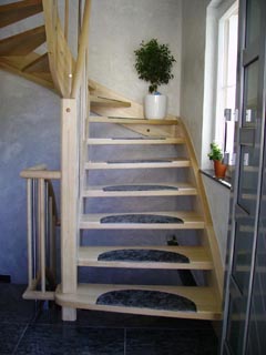 Treppenstufen mit Steineinsatz